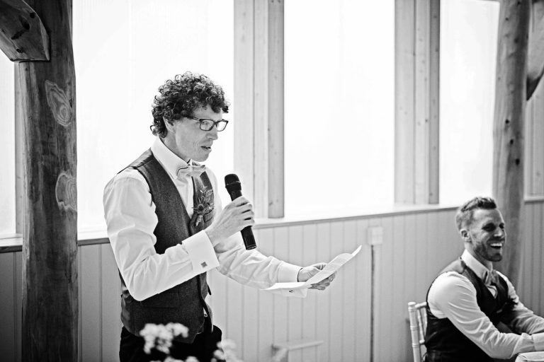 Bestman delivering his speech.