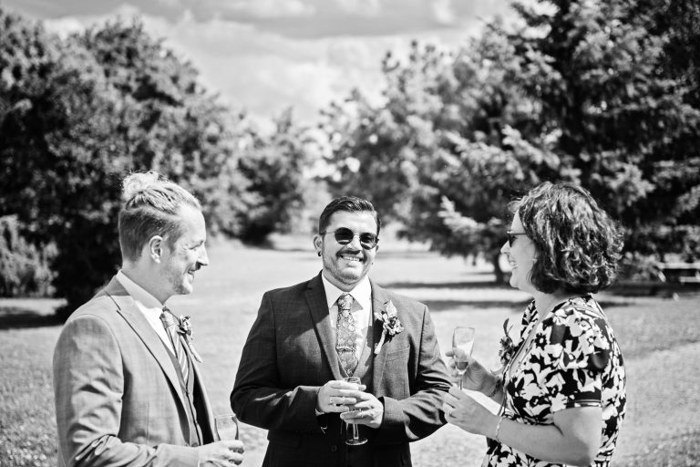 B&W Candid wedding photography.