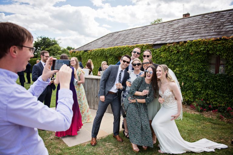 Candid wedding photography.