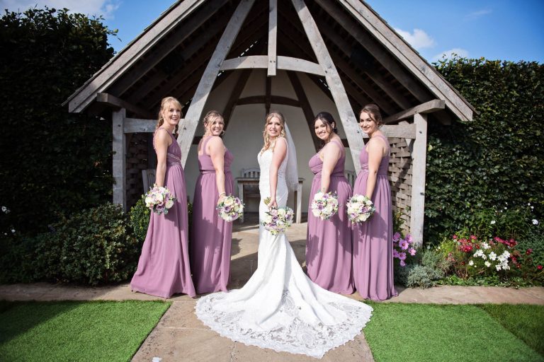 Bridle party at Kingscote Barn, Gloucestershire.