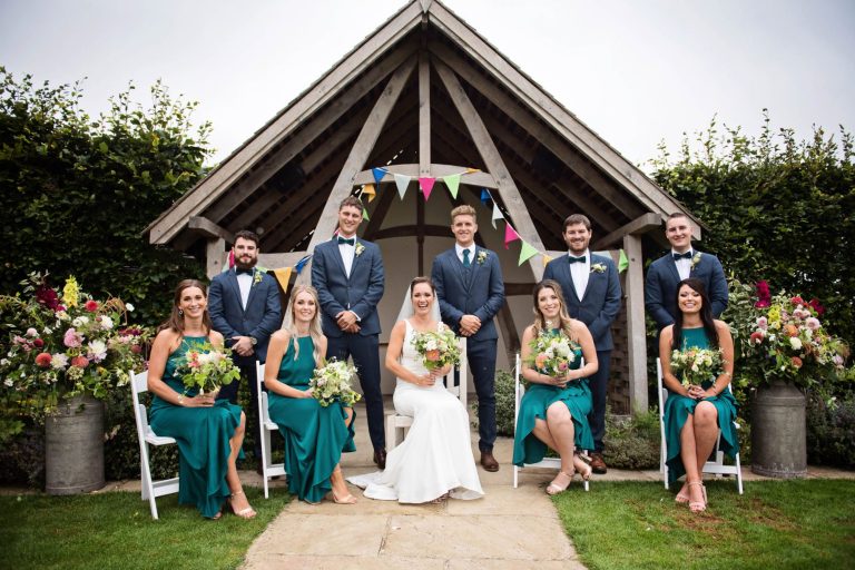 Formal wedding photos kingscote Barn