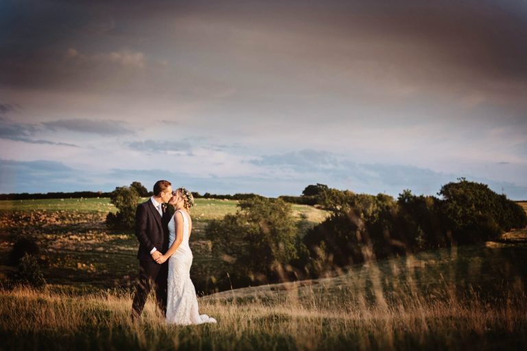 Natural sunset at Kingscote Barn