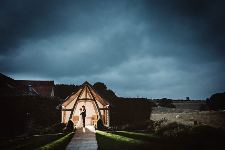 Evening photo at Kingscote Barn
