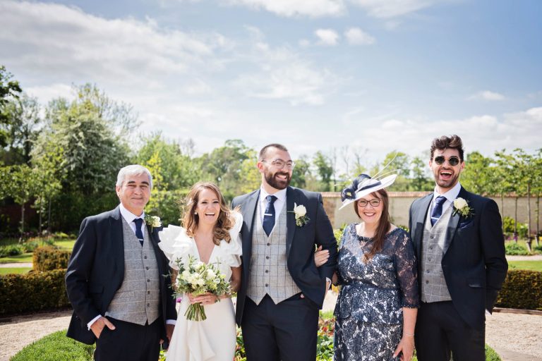 Candid and fun group photo.