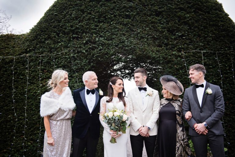Relaxed family photo at Tortworth Court Hotel.