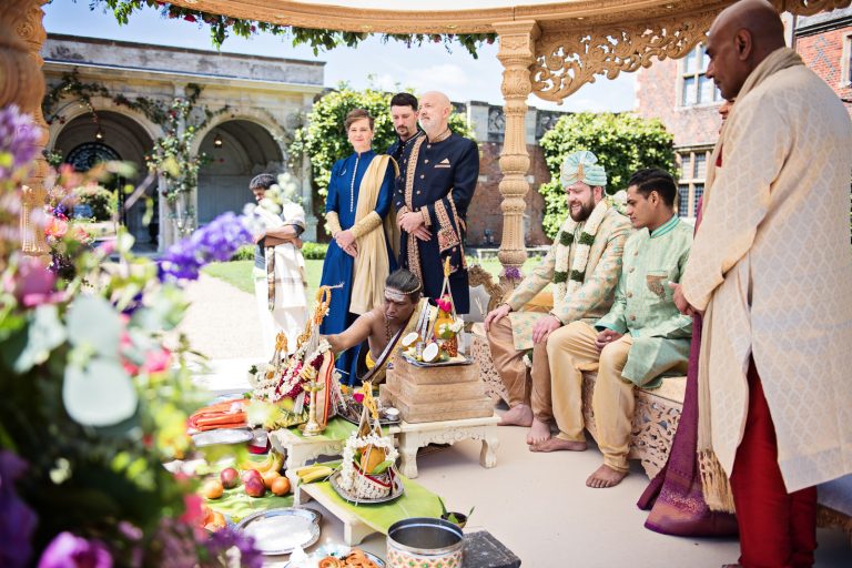 Indian ceremony at North Mymms Park, candidly photographed by Blooming Photography.