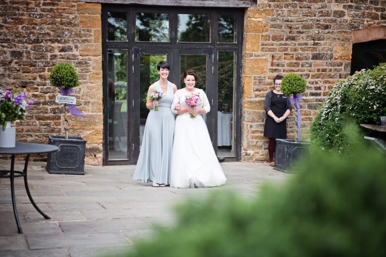 Wedding ceremony of bride and bride at Dodmoor House.