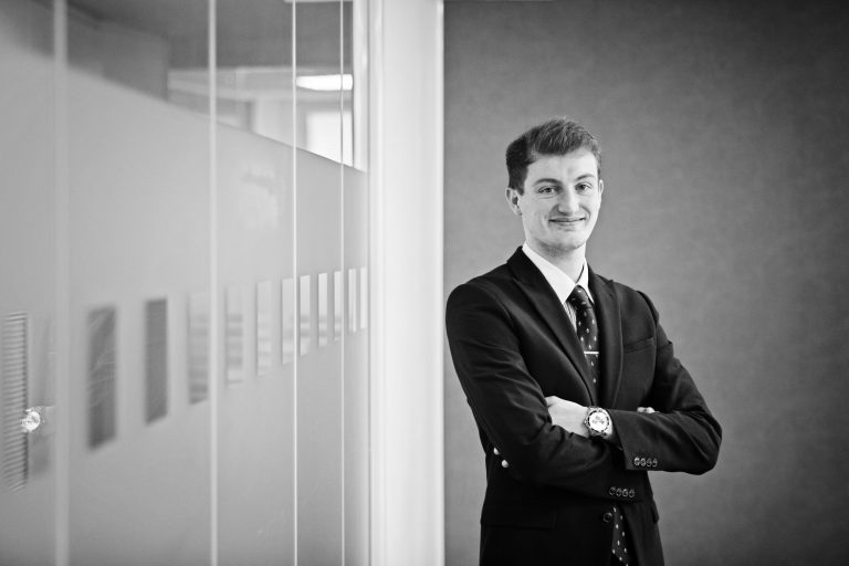 Corporate headshot of a women. B&W