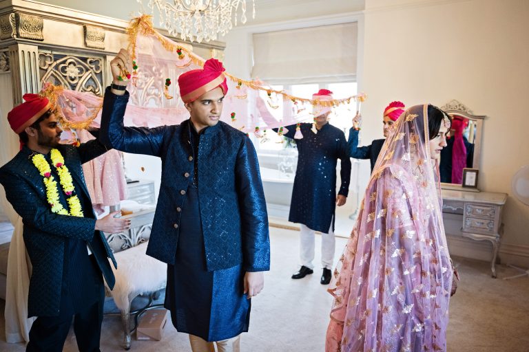 Kanyadaan, wedding ceremony at Manor By The Lake, Gloucestershire photo by Blooming Photography
