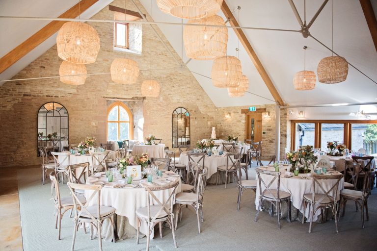 Wedding set up at Calcot Manor