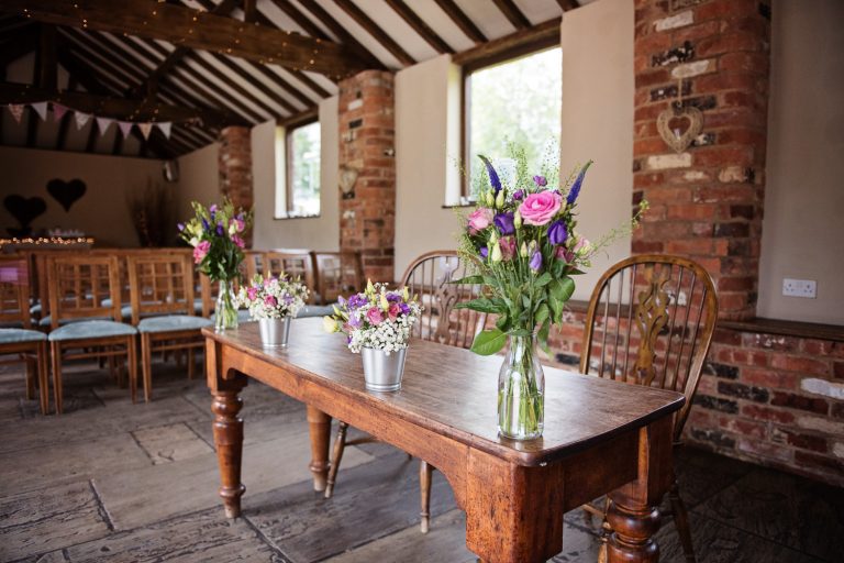 Wedding ceremony layout at Dodmoor House