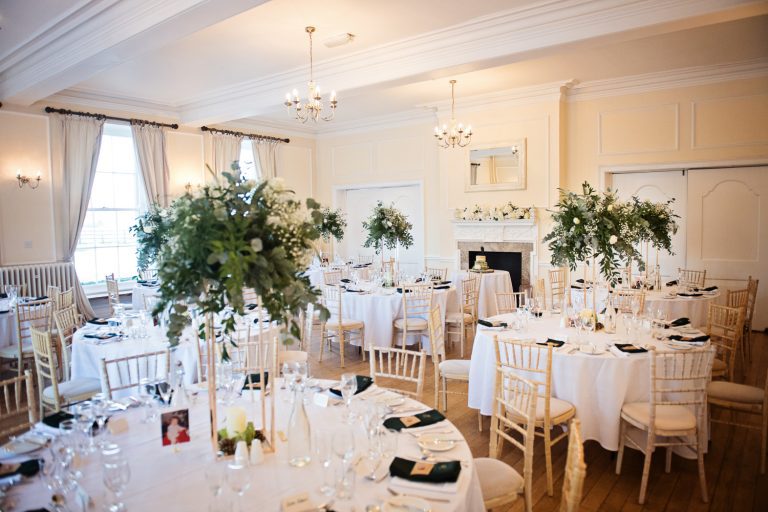 Wedding breakfast layout at Eastington Park