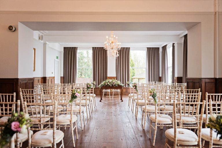 Wedding ceremony set up.