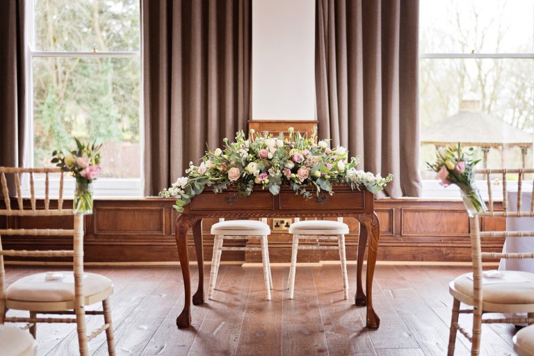 Wedding ceremony flower bouquet