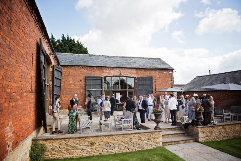 Overview of a wedding reception at Mickleton Hills Farm.