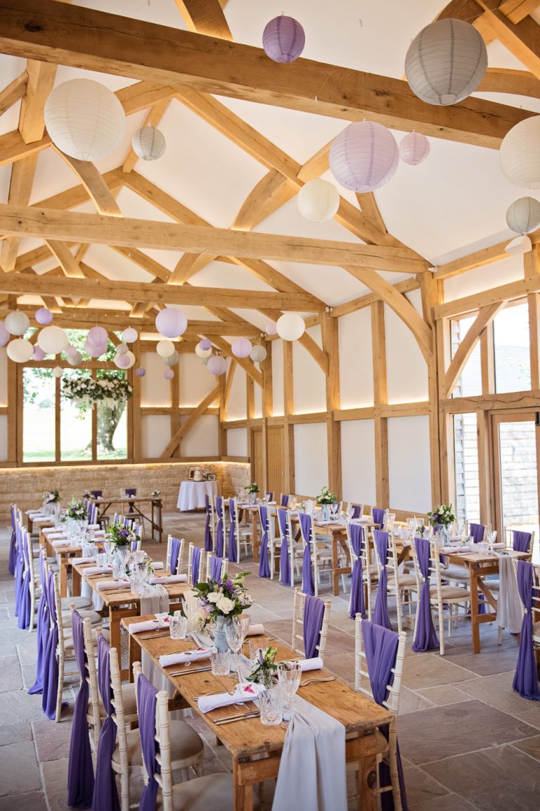 Mickleton Hills Farm wedding breakfast table layout.