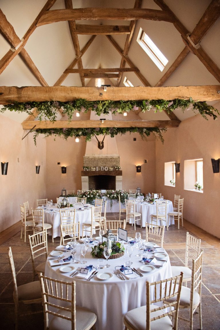 Over view of wedding breakfast layout.