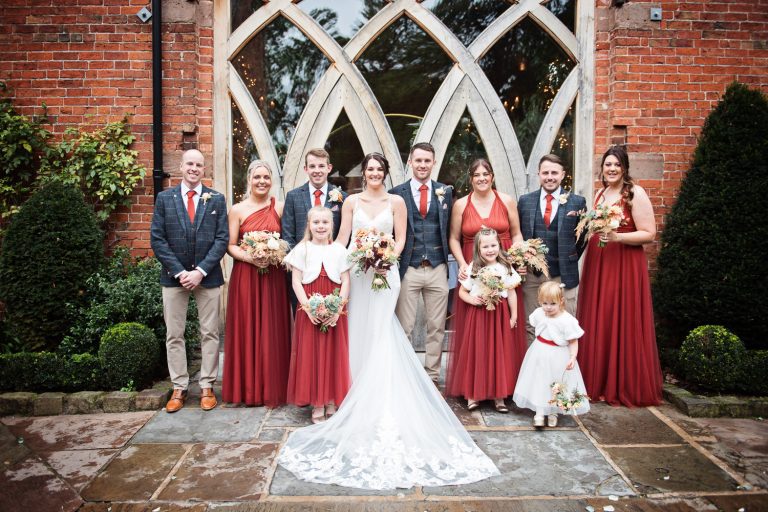 Bridal part stand for a formal pic.