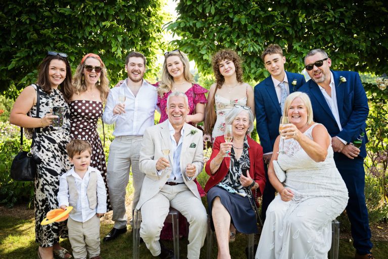 Fun yet formal family photo.