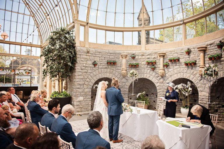Wedding ceremony taking place.