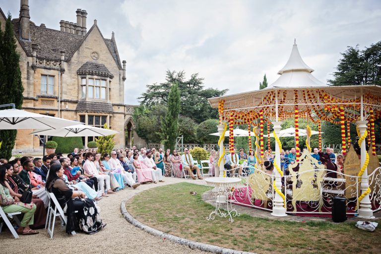 Outdoor Hindu ceremony at Manor By The Lake.