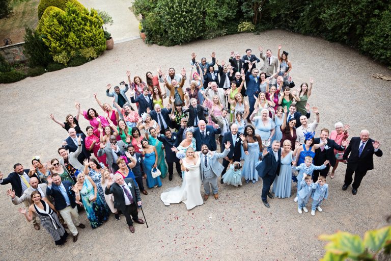 Large group shot of everyone at Manor By The Lake.