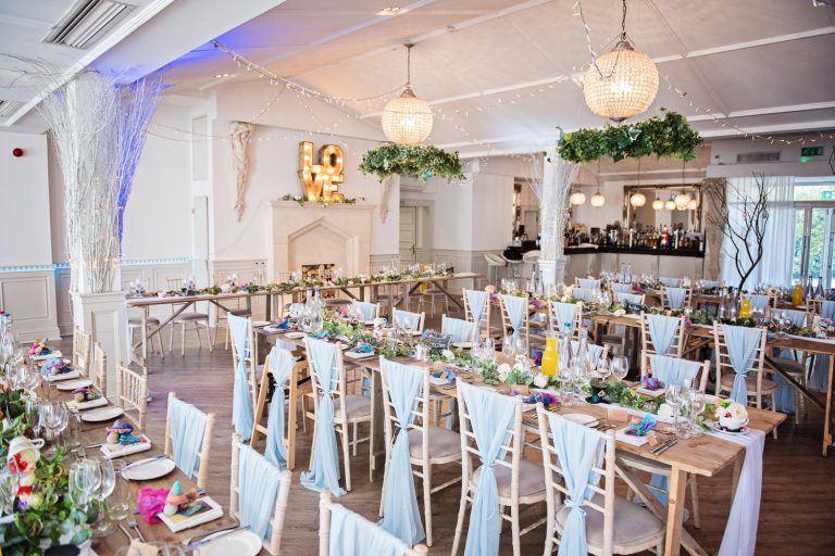 Wedding breakfast layout at Manor By The Lake.