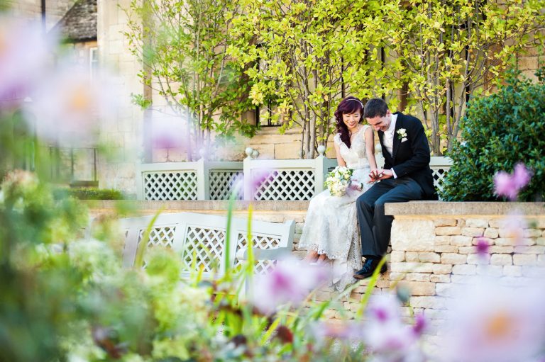 Relaxed couple portraits photograph at Ellenborough Park.