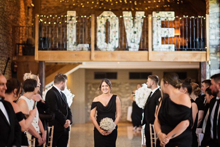 Bridesmaids entrance.