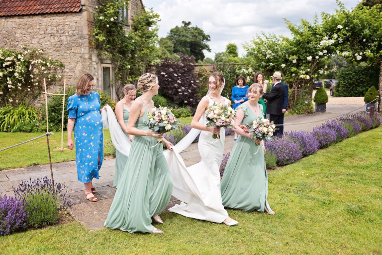 Natural wedding photography at Priston Mill.