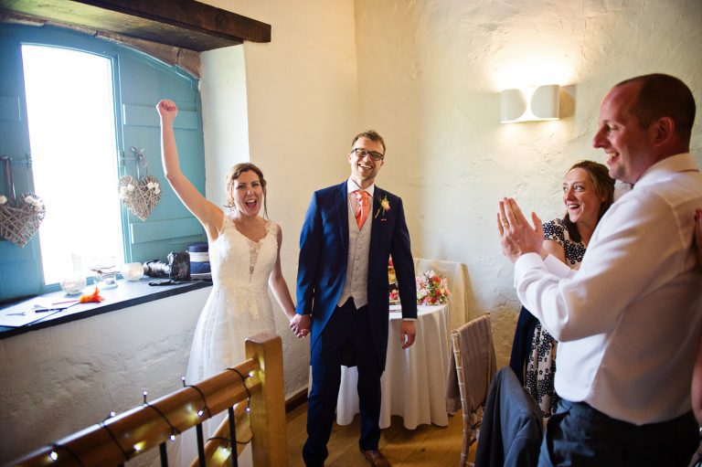 Bride and grooms entrance at Priston Mill.