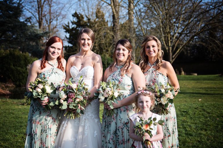 Bride and bridesmaids at The Slaughters Country Inn