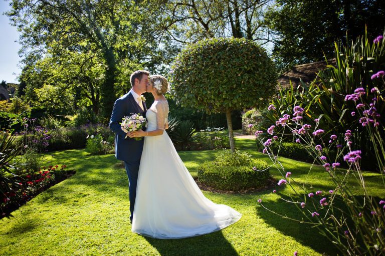 Bride and groom grab a moment together at The Swan Hotel.