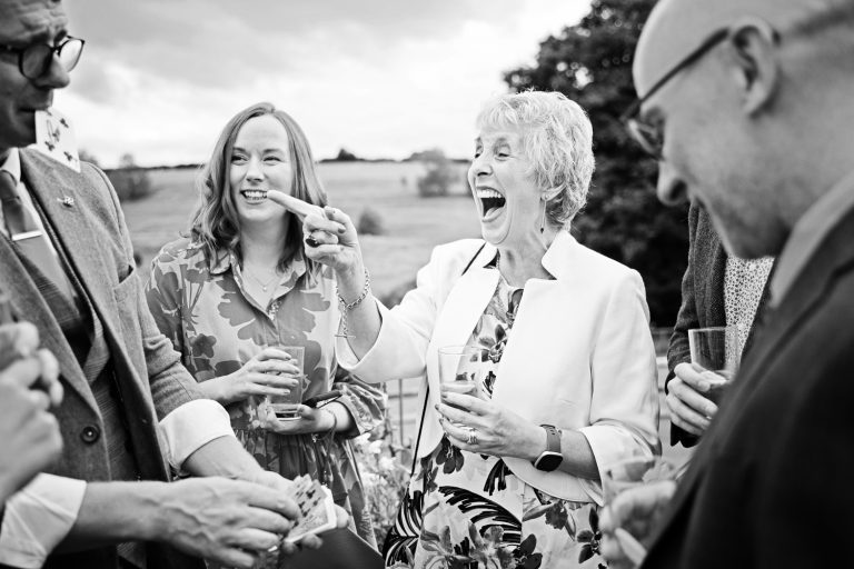 Documentary Gloucestershire wedding photographer at Kingscote Barn