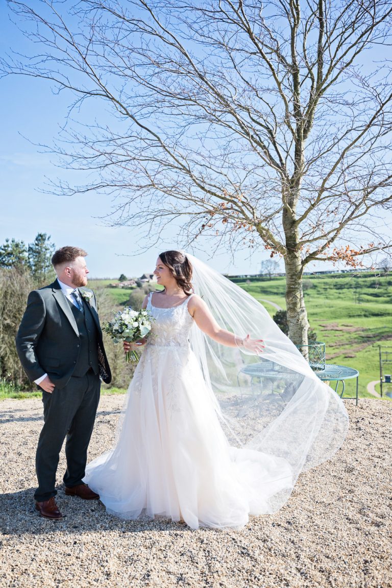Bride and groom say their special promises together on One Tree Hill